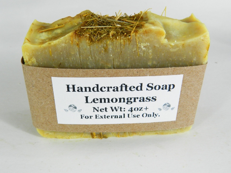 Lard and Lye Bar Soap with Lemongrass and Lemongrass Essential Oil