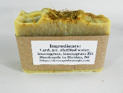 Lard and Lye Bar Soap with Lemongrass and Lemongrass Essential Oil-0