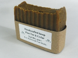 Lard and Lye Bar Soap with Pine Tar and Cedar Wood-0