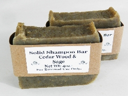Solid Shampoo Bar Cedar Wood and Sage-2