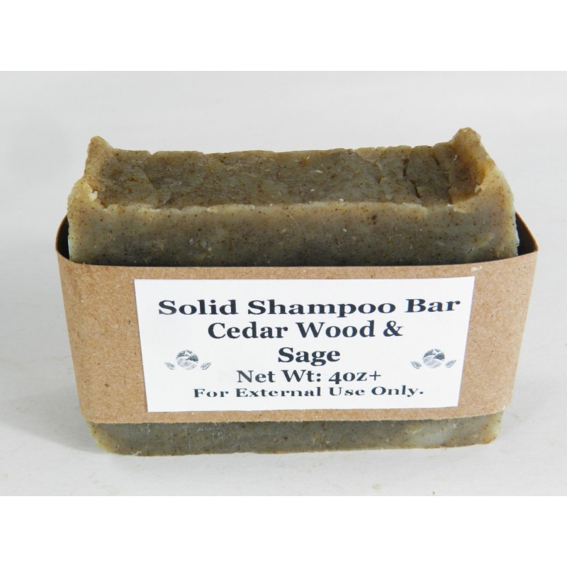 Solid Shampoo Bar Cedar Wood and Sage