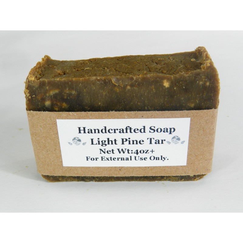 Soap Loaf - Lard and Lye Light Pine Tar Soap - 9 Bars