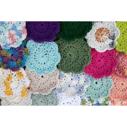 Floral Shaped Cotton Crochet Facial Scrubbies Makeup Removers Wholesale