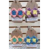 Crochet Granny Square Drop Earrings Bright Summer Colors Wholesale