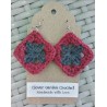 Crochet Granny Square Drop Earrings Neutral Fall Boho Colors Wholesale