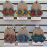 Crochet Granny Square Drop Earrings Neutral Fall Boho Colors Wholesale