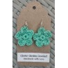 Crochet Sparkly Flower Drop  Earrings, Wholesale