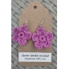 Crochet Sparkly Flower Drop  Earrings, Wholesale