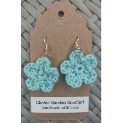 Crochet Sparkly Flower Drop  Earrings, Wholesale