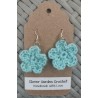 Crochet Sparkly Flower Drop  Earrings, Wholesale