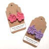 Crochet Sparkly Flower Drop  Earrings, Wholesale