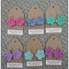 Crochet Sparkly Flower Drop  Earrings, Wholesale