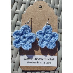 Crochet Sparkly Flower Drop  Earrings, Wholesale