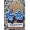 Crochet Sparkly Flower Drop  Earrings, Wholesale