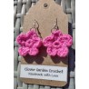 Crochet Sparkly Flower Drop  Earrings, Wholesale