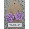 Crochet Sparkly Flower Drop  Earrings, Wholesale