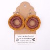 Recycled Plastic Bottle Cap Crochet Circle Boho Earrings, Wholesale