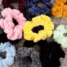 3.5" Wholesale Crochet Velveteen Chenille Scrunchies.