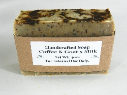 Lard and Lye Bar Soap with Coffee and Goat's Milk.