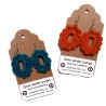 Recycled Pull Tab Crochet Cabochon Style Earrings, Wholesale