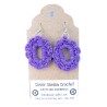 Recycled Pull Tab Crochet Cabochon Style Earrings, Wholesale