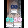 Recycled Pull Tab Crochet Cabochon Style Earrings, Wholesale