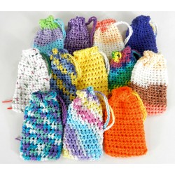 Cotton Crochet Soap Sacks,...