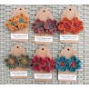 Boho Daisy Flower Crochet  Drop  Earrings, Wholesale