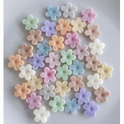 Porcelain Clay Flower Stud Earrings in Pastel Colors, Wholesale