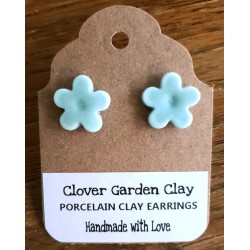 Porcelain Clay Flower Stud Earrings in Pastel Colors, Wholesale