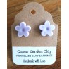 Porcelain Clay Flower Stud Earrings in Pastel Colors, Wholesale