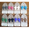 Porcelain Clay Plain Colors Christian Cross Earrings Wholesale