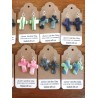 Porcelain Clay Patterned Christian Cross Earrings Wholesale