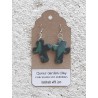 Porcelain Clay Patterned Christian Cross Earrings Wholesale