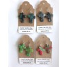 Porcelain Clay Patterned Christian Cross Earrings Wholesale