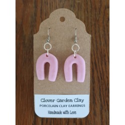 Porcelain Clay U Shaped Plain Colored Earrings Wholesale