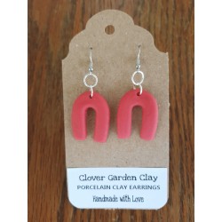 Porcelain Clay U Shaped Plain Colored Earrings Wholesale