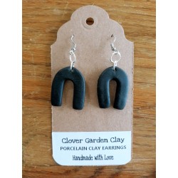 Porcelain Clay U Shaped Plain Colored Earrings Wholesale