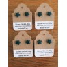 Porcelain Clay Black Star Stud Earrings, Wholesale