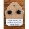 Porcelain Clay Black Star Stud Earrings, Wholesale