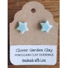 Porcelain Clay Pastel Colored Star Stud Earrings, Wholesale