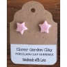 Porcelain Clay Pastel Colored Star Stud Earrings, Wholesale