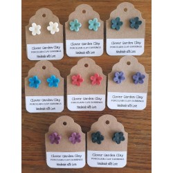 Porcelain Clay Flower Stud...