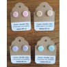 Porcelain Clay Pastel Circle Stud Earrings, Wholesale