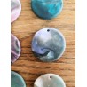 Porcelain Clay Planet Themed Pendant Necklaces, Wholesale