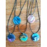 Porcelain Clay Planet Themed Pendant Necklaces, Wholesale