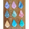 Porcelain Clay Marble Design Diamond Teardrop Pendant Necklaces, Wholesale