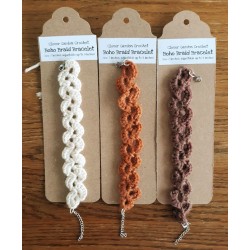 Crochet Boho Braid Bracelet, Mixed Colors, Adjustable From 7" To 8.5"+  Wholesale