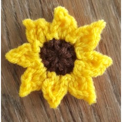 Sunflower Sun Flower Crochet  Drop  Earrings