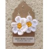 Daisy Flower Crochet  Drop  Earrings